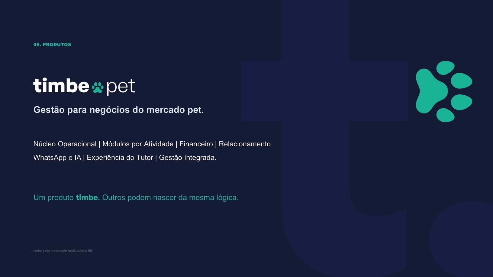 TIMBE — apresentação institucional, página 6